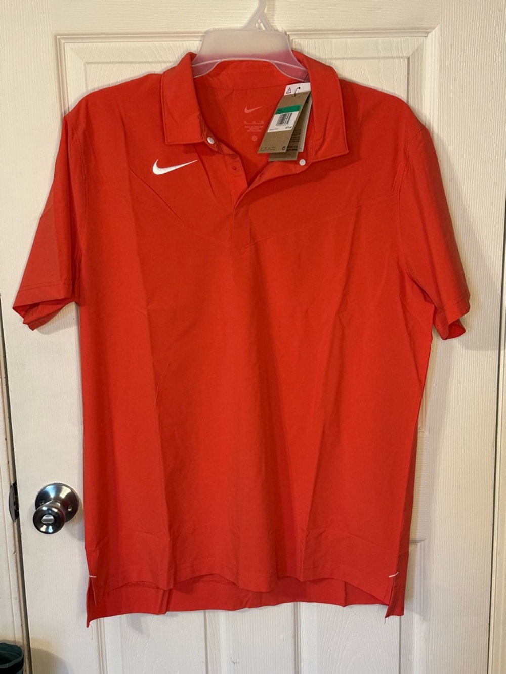 Nike Coaches Coral/Red Polo Dri Fit Shirt Size XL NWT